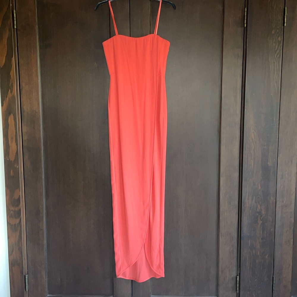 BCBG Jesse Coral Wrap Dress